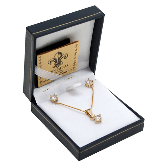 Lys Bleu Brilliant Crystal Necklace & Earring Set with Swarovski Elements