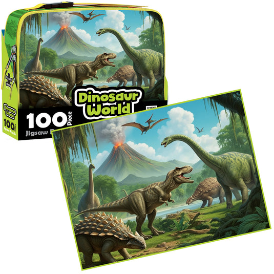 Dinosaur World Jigsaw & Lunch Box Cooler