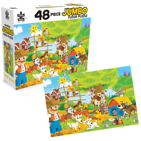 48 Piece Jumbo Puzzle Farm Hands