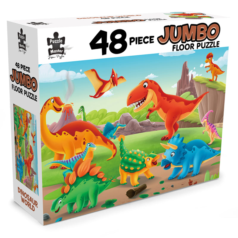 Load image into Gallery viewer, 48 Piece Jumbo Puzzle Dinosaur World
