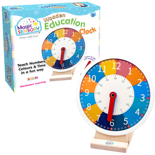 Wooden Early Education Learning Clock