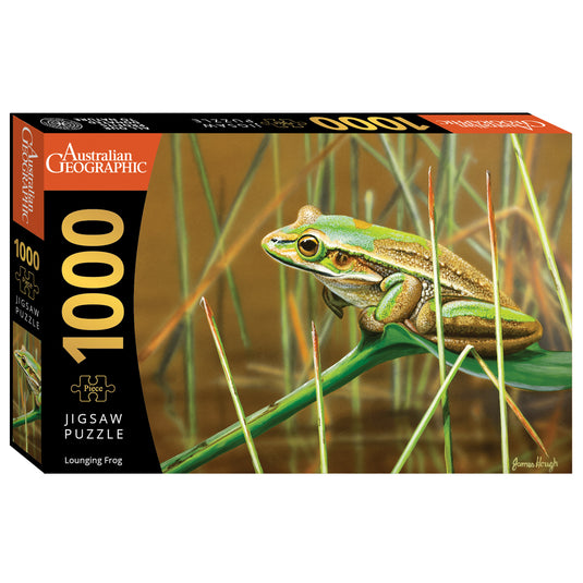 Lounging Frog 1000 Piece Puzzle