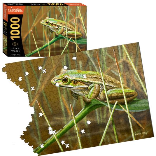 Lounging Frog 1000 Piece Puzzle