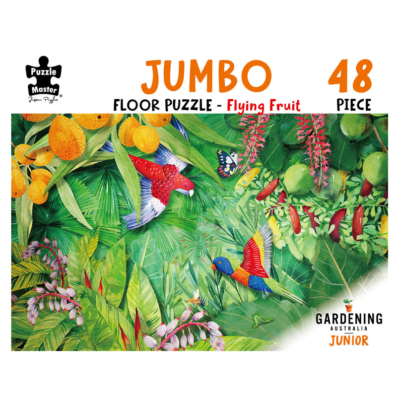 Load image into Gallery viewer, GA Jnr 48 Piece Jumbo Puzzle - Flying Fruit
