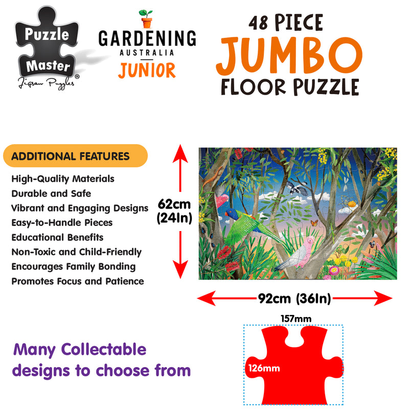 Load image into Gallery viewer, GA Jnr 48 Piece Jumbo Puzzle - Birdy Bush
