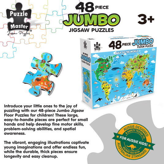 48 Piece Jumbo Floor World Map - view 2