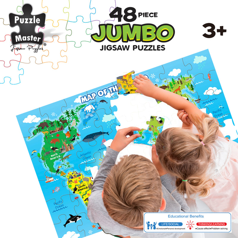 Load image into Gallery viewer, 48 Piece Jumbo Floor World Map - view 4
