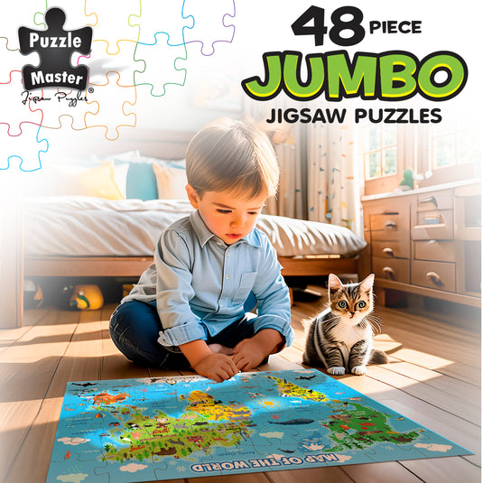 48 Piece Jumbo Floor World Map - view 5