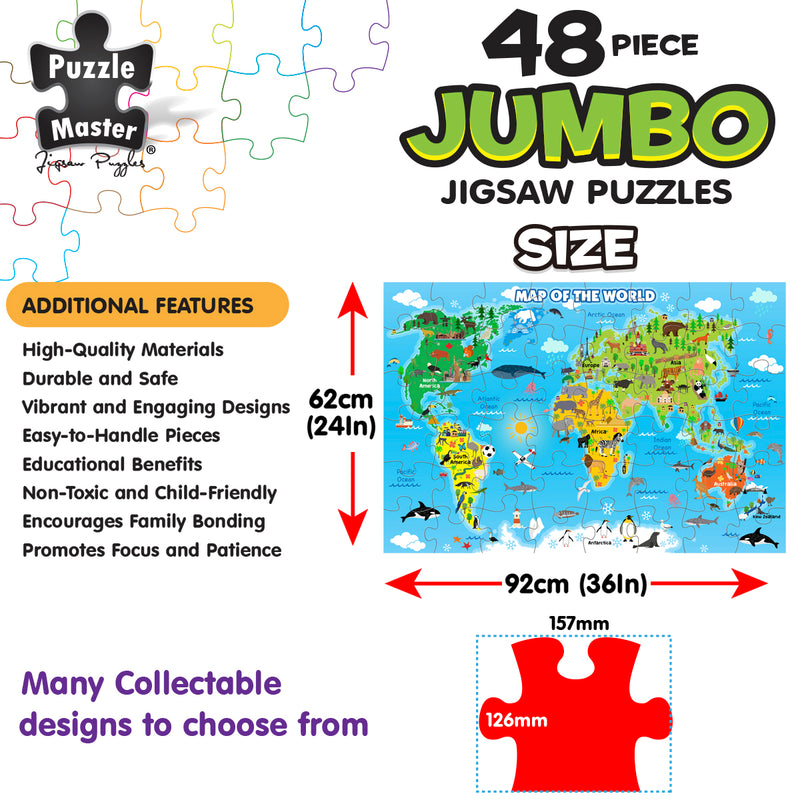 Load image into Gallery viewer, 48 Piece Jumbo Floor World Map - view 6
