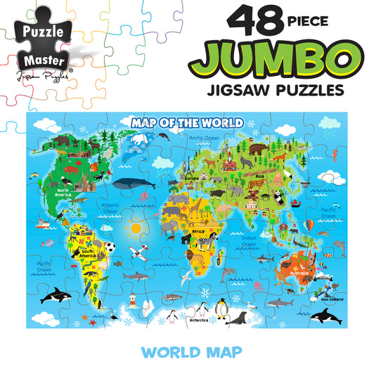 48 Piece Jumbo Floor World Map - view 7