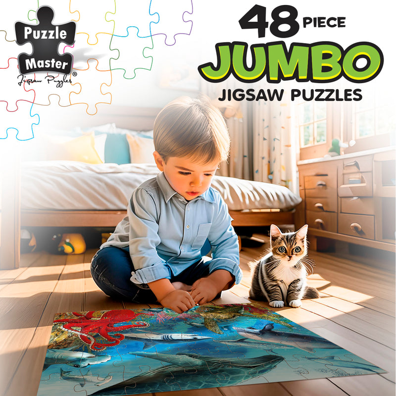 Load image into Gallery viewer, 48 Piece Jumbo Puzzle Underwater World - view 2
