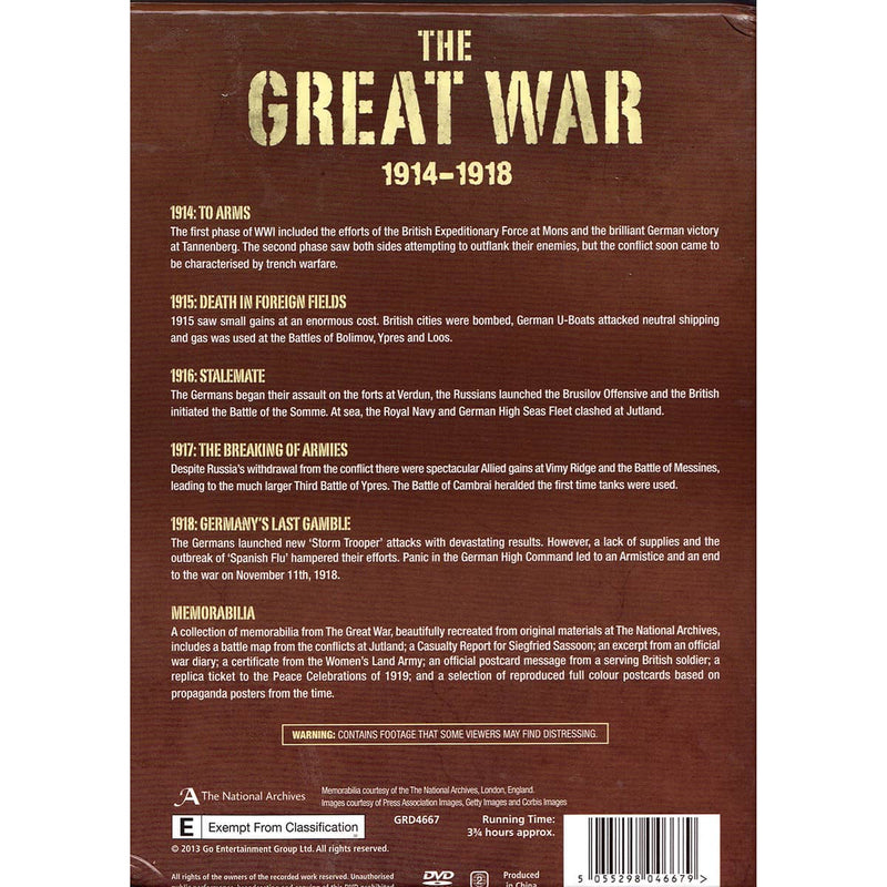 Load image into Gallery viewer, Great War Memorabillia DVD Set
