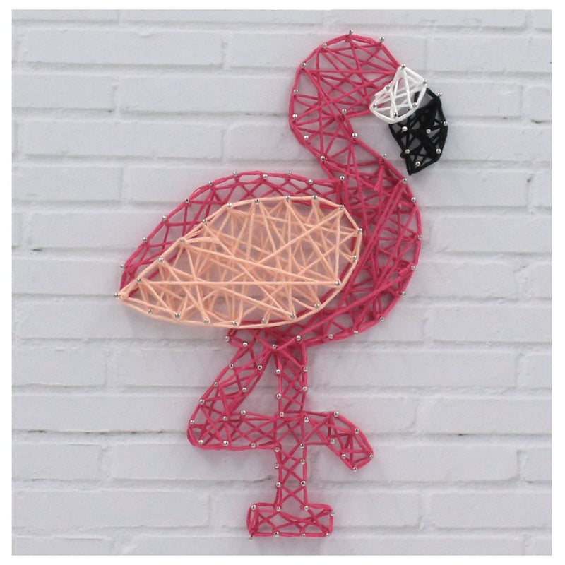 Load image into Gallery viewer, Make Your Own String Art Flamingo

