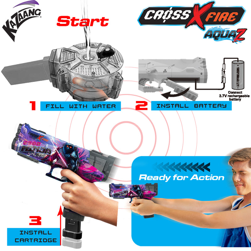 Load image into Gallery viewer, CrossXFire AquaZ - Neon Ninjas - view 4
