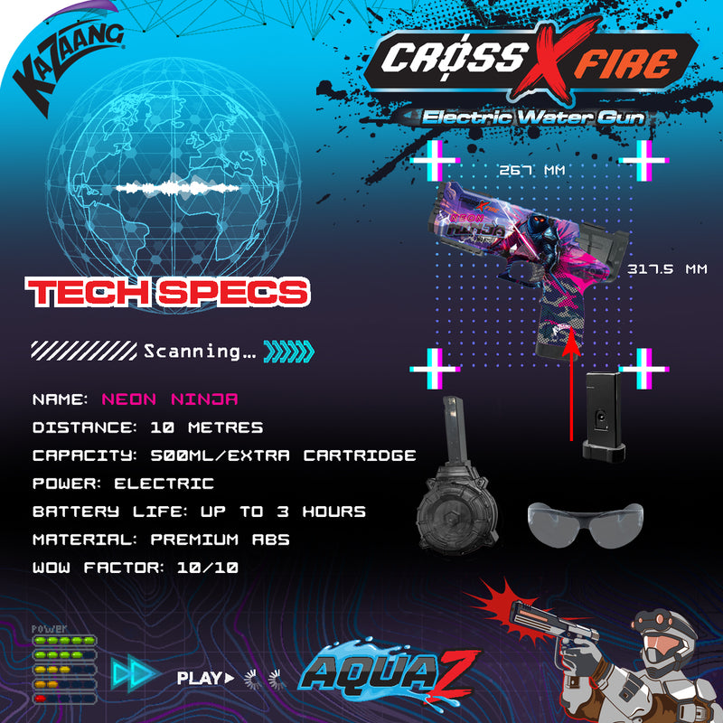 Load image into Gallery viewer, CrossXFire AquaZ - Neon Ninjas - view 8
