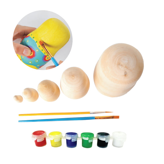 Paint Your Own Wooden Nesting Dolls - view 4