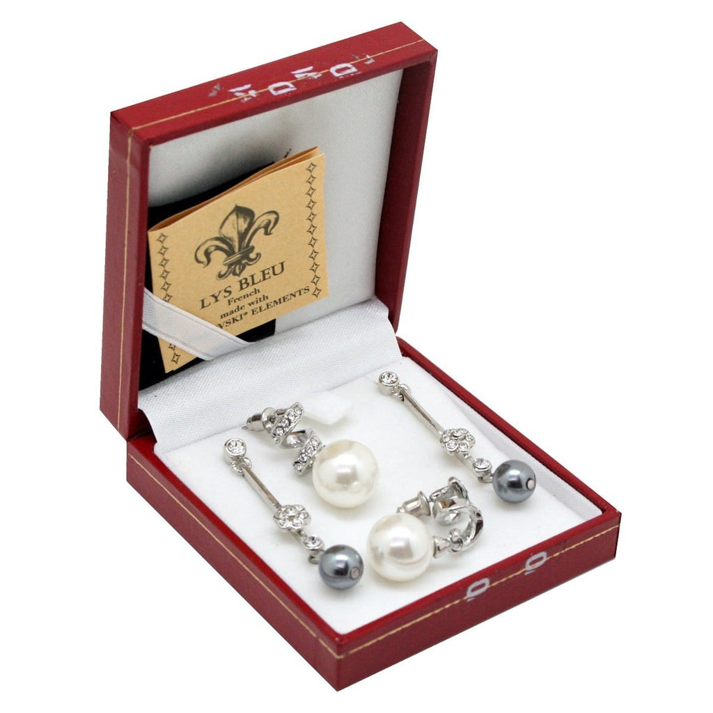 Lys Bleu Faux Pearl Verona Earring Set with Swarovski Elements - Giftware - Daves Deals