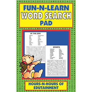 Fun-N-Learn Word Search Pad Paperback - Books - Daves Deals